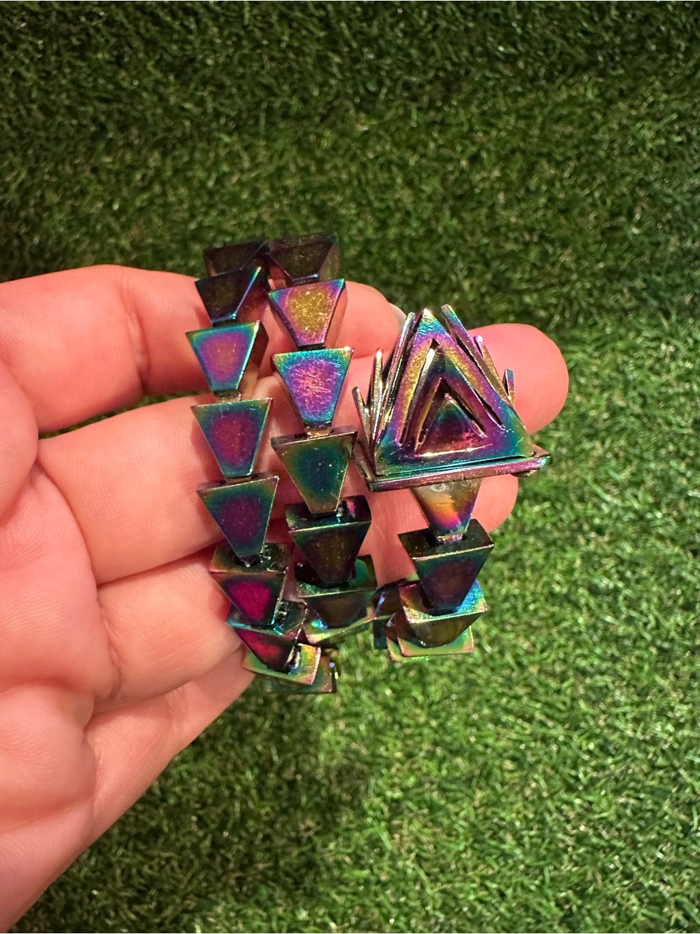 Eddie Borgo Archival Iridescent Snake Wrap Bracelet Y2K
